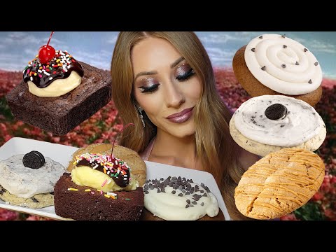 ASMR | *NEW* SUNDAE BROWNIE 🍨🍒 Crumbl Cookie!! 😍 (Mukbang)