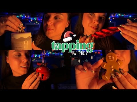 ASMR Tapping/Scratching en Objetos Navideños para Relajarse y Dormir (parte 2) 