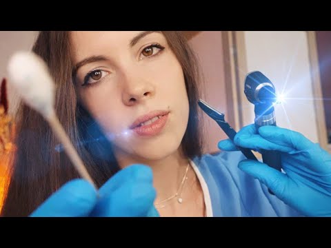 ASMR Ear Cleaning & Ear Cranial Nerve Exam