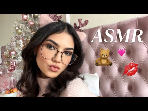 ASMR your GF takes care of you 🩷🤗 (up close kisses, massage, personal attention, affirmations, rp)