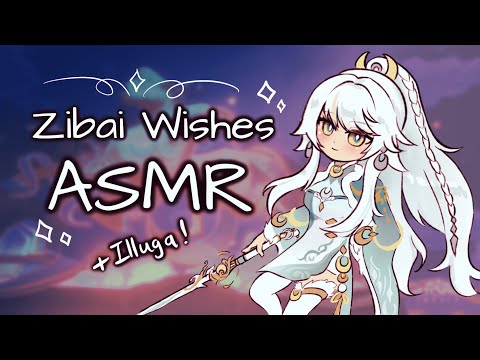 wishing for zibai! ✧˖°. genshin asmr .°˖✧ binaural whispers, keyboard + hand sounds