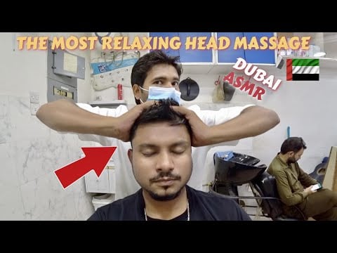 ASMR | The Most Relaxing Head Massage By Indian Barber 🇦🇪