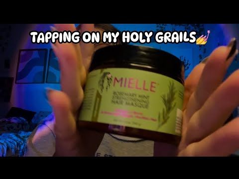 ASMR- Tapping on my holy grails + whisper rambles💅