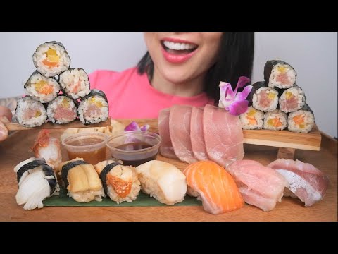 SUSHI PLATTER (ASMR EATING SOUNDS) NO TALKING | SAS-ASMR