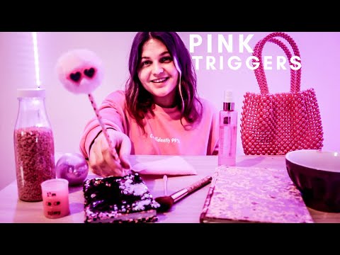 ASMR FRANÇAIS│💘DÉCLENCHEURS ROSES 💘PINK TRIGGERS💘