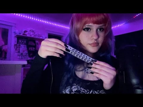 alt girl does ASMR