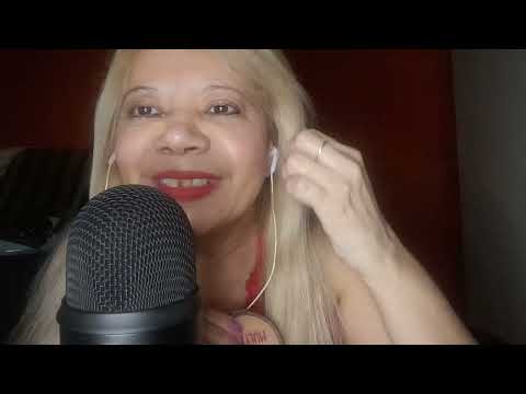 ASMR : Me maquiando  para vocês.  pincel na tela. para relaxar. 😴😴💤