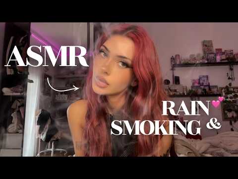 ₊˚⊹♡ ASMR - SMOKING AND CHILL + RAIN✨🌧️