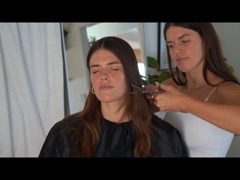 ASMR ✂️ Hair Salon, Hair Cut and Styling Role Play ✨ (Scissor Sounds, Parting & Whispers)