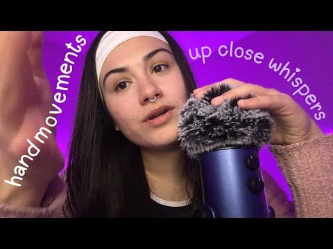 asmr 👄 UP CLOSE mouth sounds and whispered rambles ✨ (lots of hand movements)