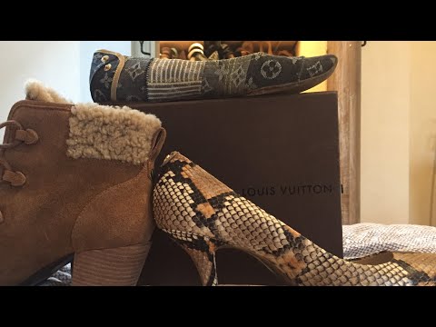 ASMR shoe collection!(Louis Vuitton , Uggs, Prada!| lovely ASMR s