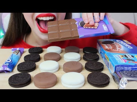 ASMR OREO PARTY + Chocolate Bar Eating (EXTREME CRUNCH) No Talking