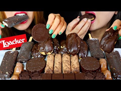 ASMR CHOCOLATE HAZELNUT ICE CREAM, ECLAIRS, DARK CHOCOLATE WAFERS, TRUFFLES 리얼사운드 먹방 | Kim&Liz ASMR