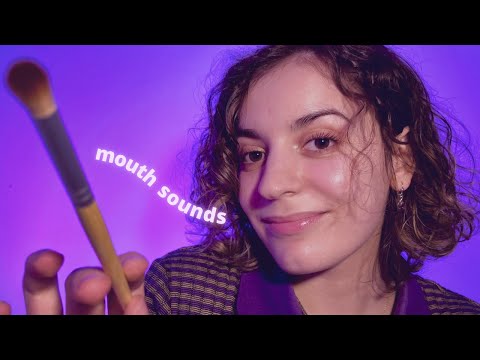 ASMR 🌸 Palabras cosquillosas mientras toco tu cara con una brochita 🌸