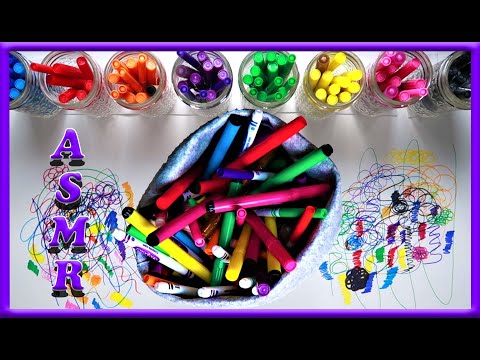 ASMR: Rummaging, Testing, Sorting Markers (No Talking)