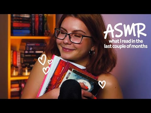 ASMR | what I read in the last 3 months! | close-up whispering, tracing, book tapping