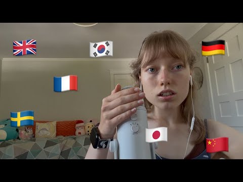 asmr || "go to sleep" in different languages (cupped whispering) 