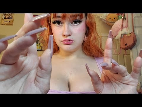 ASMR Long Nail Sounds and Intense Lens Tapping