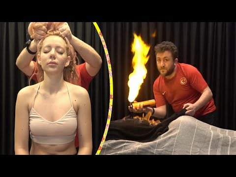 🔥 Most Relaxing Fire Massage & Crack ASMR | Full Body Deep Therapy ( Feet,Back,Belly, Armpit,Chest )