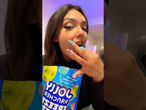 FREEZED DRIED CANDY ASMR | jolly rancher crunching mouth sounds
