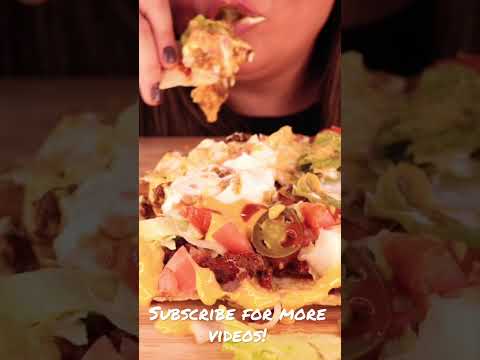 ASMR Loaded Nachos Mukbang #shorts #eatingsounds