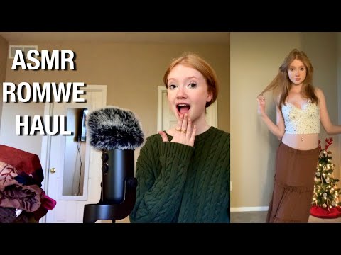 asmr ROMWE try on “fall haul” 🍃🍁