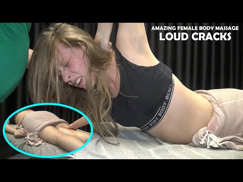 LADY YULIA ENJOYED MAGIC HIP MASSAGE + CRACKS + ASMR face,ear,chest,foot,leg,belly,waist massage