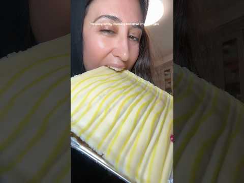 Lemon Cake #mukbang #asmr #eating #cake #shorts