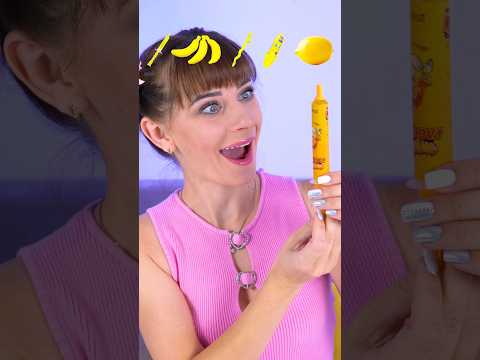 ASMR Emoji Yellow Candy, Jelly, Lemon #shorts