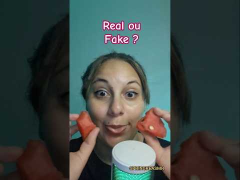 ASMR | 🍉Real ou fake?🍉 escreva nos comentários #challenge