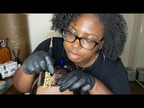 Asmr | Relaxing Scalp Scratching Shampoo Massage + Brushing and Trim 💇🏾‍♀️💆🏾‍♀️