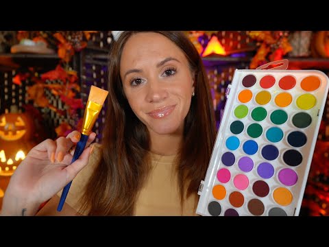 ASMR Painting Your Face To Help You Fall Asleep 🎨 (face brushing, personal attention)
