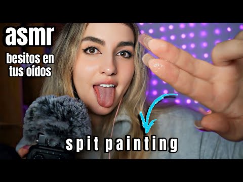 asmr BESOS Y SPIT PAINTING para DORMIR PROFUNDO