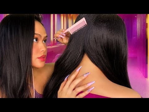 ASMR Hair Salon Scalp Check / Dandruff Removal + Back Scratch (Scalp Scratch, Massage, Plucking RP)