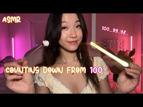 ASMR Slow Countdown From 100… 💖 Visual Tracing & Sensitive Whispers 
