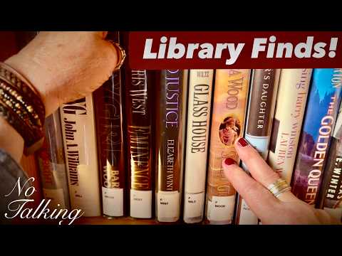 ASMR Library Finds! (NO TALKING VERSION) Books From The Library! Dust Jackets & Page Turning!