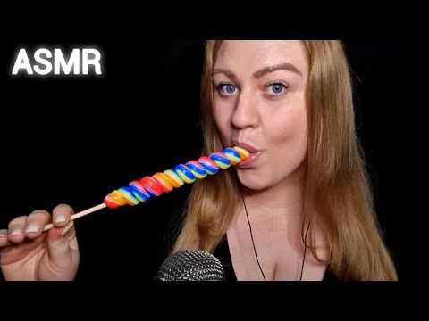 ASMR RAINBOW LOLLIPOP INTENSE MOUTH SOUNDS (NO TALKING)