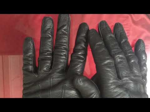 LEATHER GLOVES ✋  GLASS  TOUCHING 🤚  [[ASMR]]