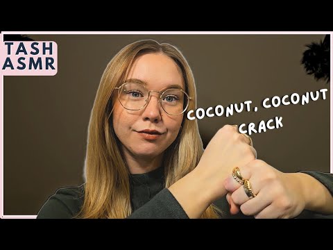 ASMR Coconut, Coconut, Crack Trigger (Mouth Sounds & Hand Movements)