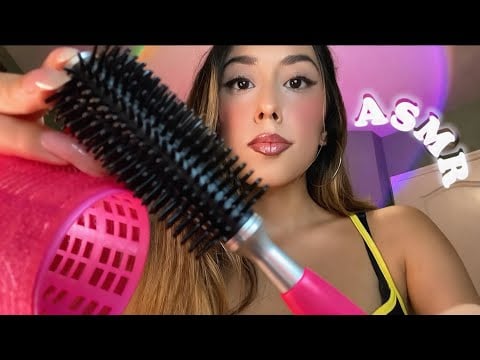 ASMR Hair Rolling, Personal Attention RP Heatless Curls 🎀 Hairplay  