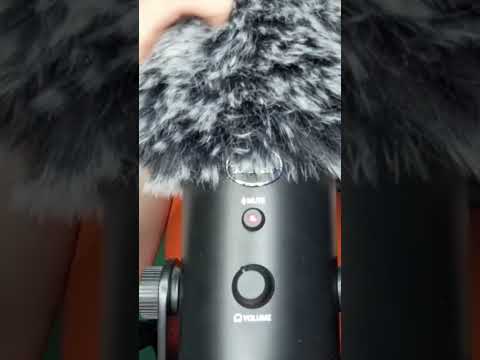 Fluffy Mic Scratching ASMR 🎤🐑 #asmr #asmrsounds #blueyeti #micscratching