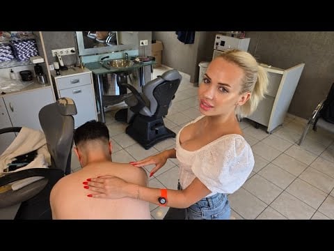 💈THOSE RED NAILS WILL DRIVE YOU CRAZY ❤️‍🔥 FULL SCALP, FACE, BACK & CHEST MASSAGE & SCRATCHING ASMR