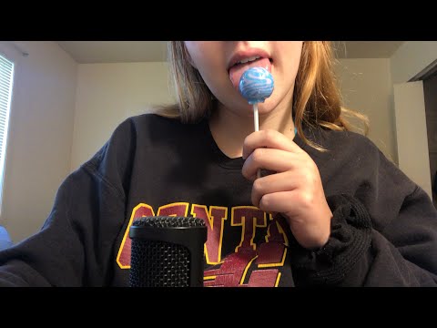 ASMR Licking A Sucker and Rambling || Mouth Sounds, Rambling