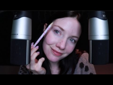 [ASMR] Personal Attention - Doing Your Eyebrows - Inaudible Whispering, Brush Sounds, Tingles