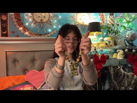 ASMR Showing you jewelry that my friend thrifted for me🥰