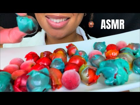 ASMR | Frozen Fruit Roll-Up Grapes 🍇 Crack Grapes 💦