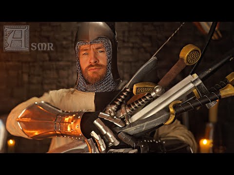 ASMR | The Medieval Armoury (Knight serves you, soft spoken) [4K]