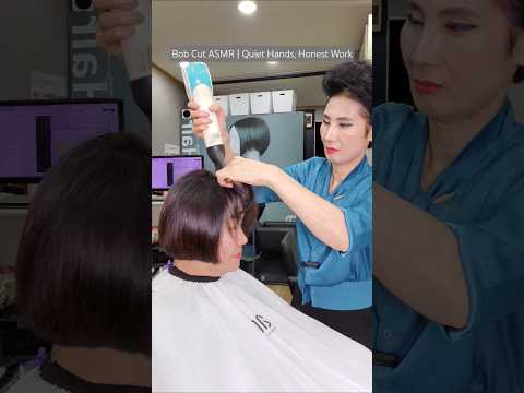 Hair Salon ASMR Bob Cut | Calm, Clean, Focused Hair Work