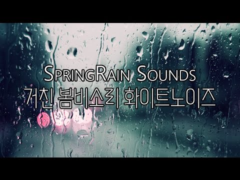 거친 봄비소리 화이트노이즈 1 Hour SpringRain Falling on an Umbrella Sleep /White Noise