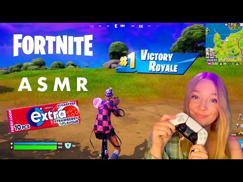 ASMR Playing Fortnite + Gum Chewing (Whispered Gaming)